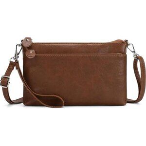 Womens Leather Wristlet Clutch Wallet Crossbody Bag Small Shoulder Handbag RFID